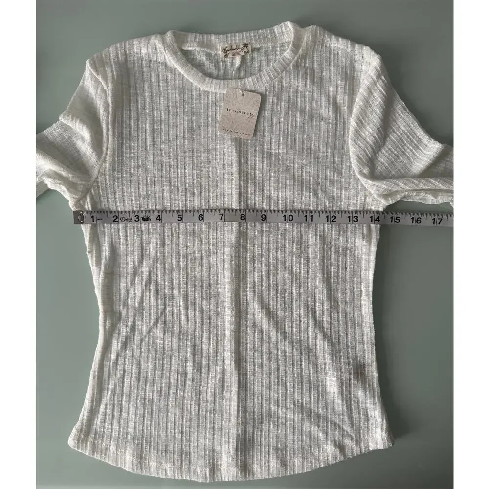 New Free People Aura Layering Top in White Size XS